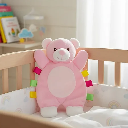 Naninha Bebê Microfibra Abraço Ursinho Rosa - Loaní