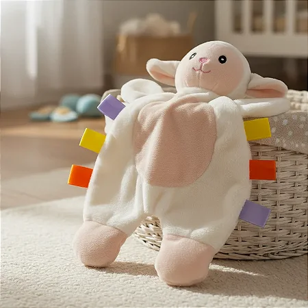 Naninha Bebê Microfibra Abraço Ovelhinha Branca - Loaní