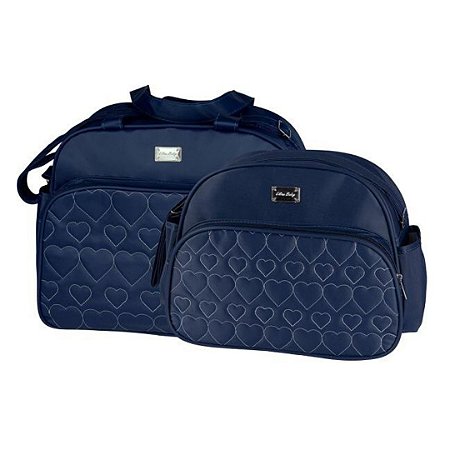 Kit Bolsa Maternidade 2 Peças Azul Marinho - Merver