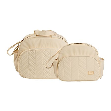 Kit Bolsa Maternidade 2 Peças Marfim - Merver