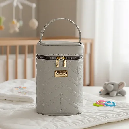 Porta Mamadeira Impermeável Cinza - Merver