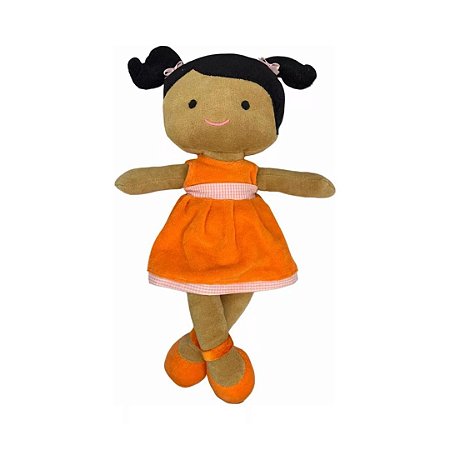 Pelúcia Boneca De Pano Lavável Antialérgica Juju Negra - Zip