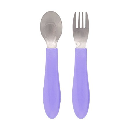 Talheres BubaZoo Elefante 02 Peças Roxo - Buba