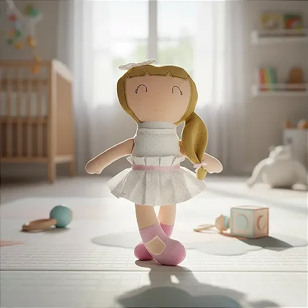 Pelúcia Boneca de Pano Lavável Antialérgica Mel - Zip