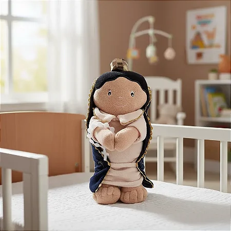 Pelúcia Boneca de Pano Antialérgica Nossa Senhora Aparecida - Zip