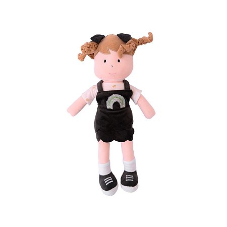 Pelúcia Boneca de Pano Lavável Antialérgica Maju Castanho - Zip