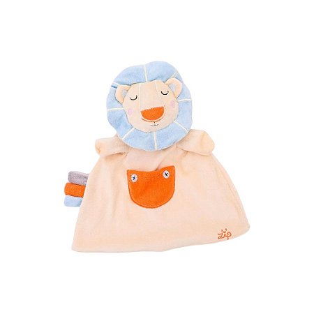 Naninha Fantoche Coleção Safari Leão Bege e Azul - Zip