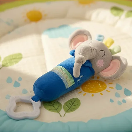 Chocalho Bebê Com Mordedor Coleção Safari Elefante - Zip