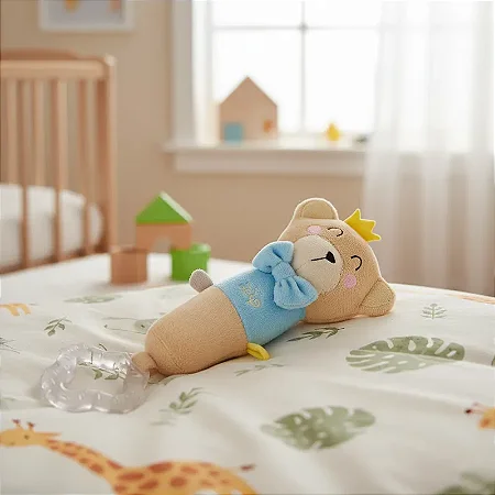 Chocalho Bebê Com Mordedor Coleção Safari Ursinho - Zip