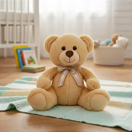 Pelúcia Infantil Ursinho Xodó Caramelo - Buba