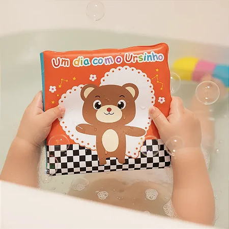 Livrinho de Banho do Bebê Um Dia Com o Ursinho - Buba