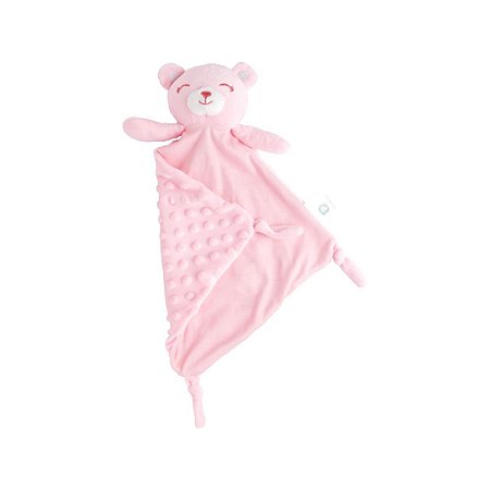Naninha Bebê com Plush Texturizado Ursinho Rosa - Pimpolho