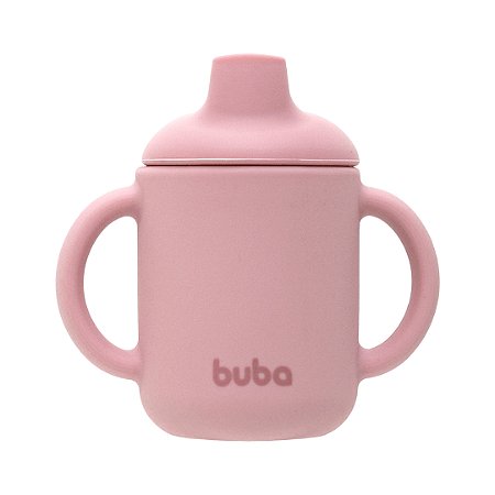 Copo de Transição em Silicone 120ml Rosa - Buba