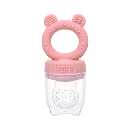 Porta-frutinhas 2 em 1 em Silicone Rosa - Buba