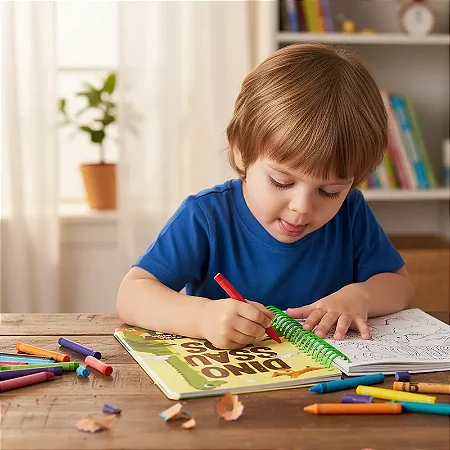 Livro Infantil 365 Dinossauros Para Colorir 288 Páginas