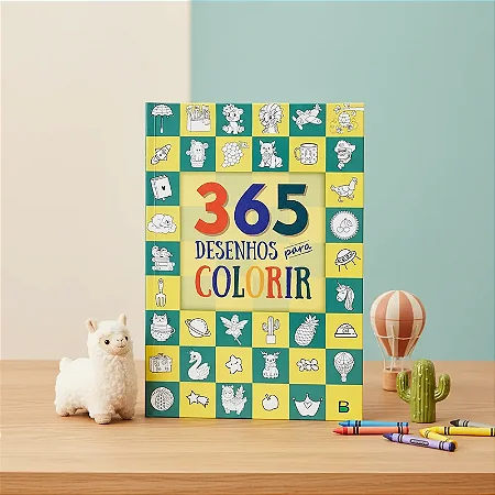 Livro Infantil 365 Desenhos para Colorir 288 Páginas