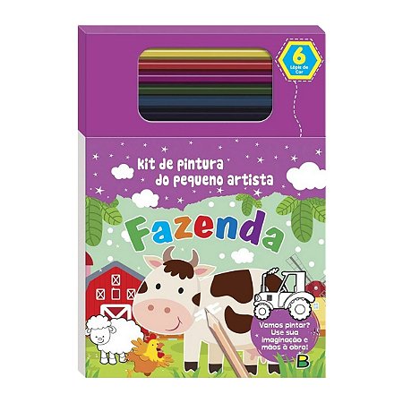 Livro Kit de Pintura do Pequeno Artista: Fazenda - 80 Pág.