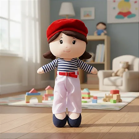 Pelúcia Boneca De Pano Lavável Antialérgica Maitê - Zip