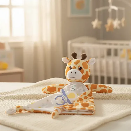 Naninha Bebê Com Prendedor De Chupeta Girafinha - Pimpolho
