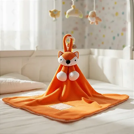 Naninha Para Bebê Com Prendedor De Chupeta Raposa Fubá - Zip