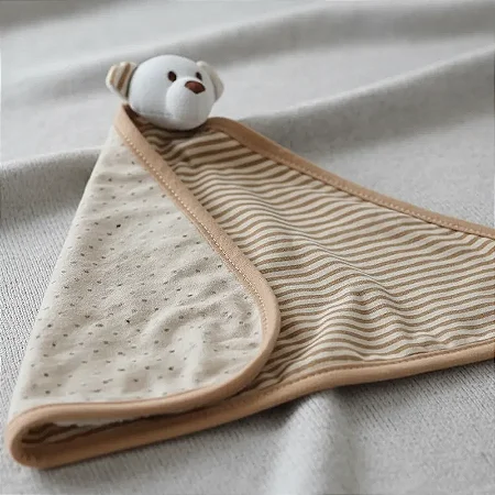 Naninha Bebê Conforto Ursinho Listrado Bege - Zip