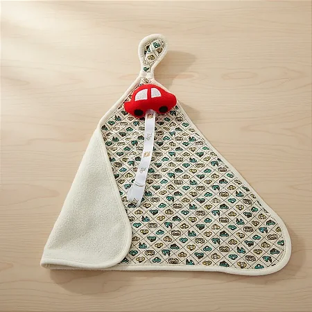 Naninha Bebê Atoalhada Com Prendedor de Chupeta Meu 1° Carro