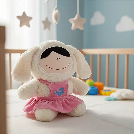 Pelúcia Boneca Infantil Antialérgica Ovelhinha Maya - Zip