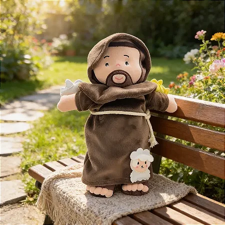 Pelúcia Boneco de Pano Católico São Francisco de Assis - Zip