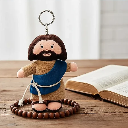 Chaveiro Religioso de Pelúcia Cristão Católico Jesus Cristo