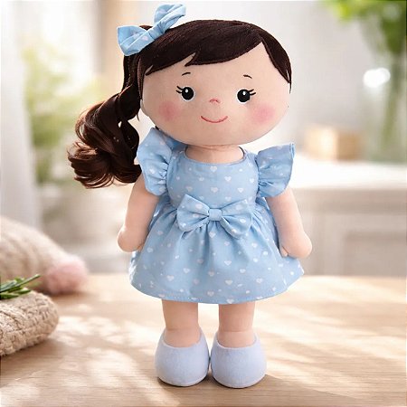 Pelúcia Boneca De Pano Infantil Rostinho Bordado Nina - Zip