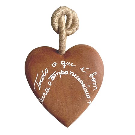 Coração Poesia Tempo (25x16x3cm)