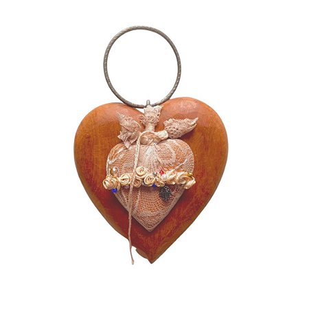 Coração Frida Natural (26x18cm)