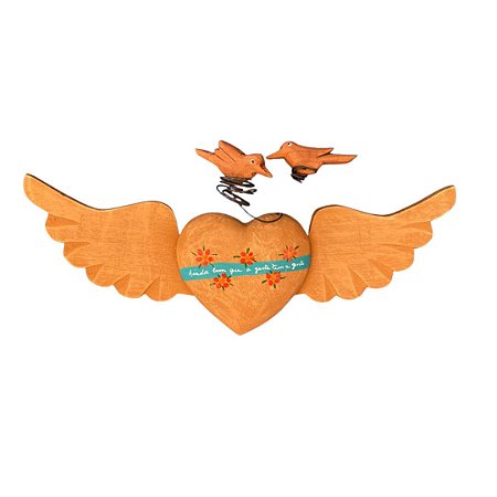 Coração Alado Natural (34x17cm)