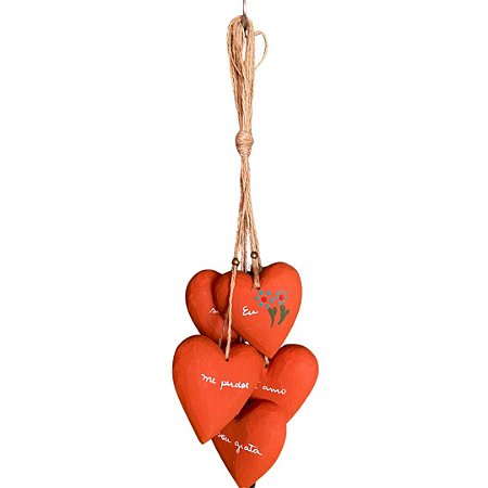 Pendente Coração do Amor I Abóbora (33X13cm)