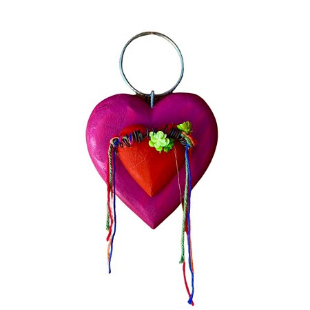 Coração Duplo Amor Beterraba (24x16cm)