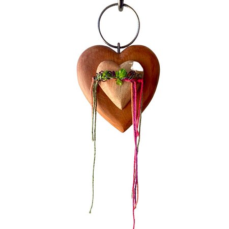 Coração Duplo Amor Natural (24x16cm)