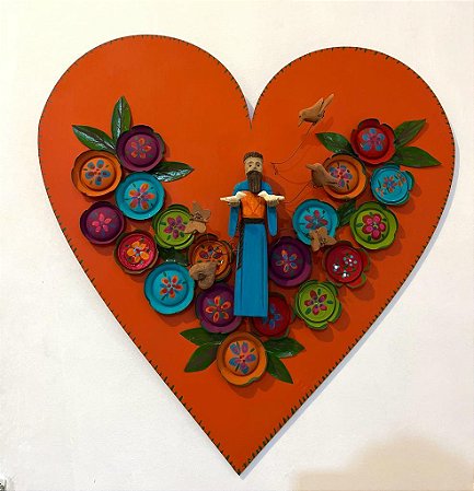 Coração São Francisco (60x60)