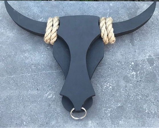CABEÇA BOI DECORATIVA COM COR