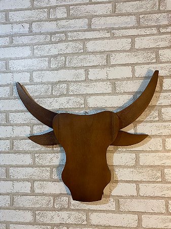 CABEÇA VACA MADEIRA RUSTICA