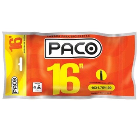 Câmara De Ar Bicicleta Aro 16 Paco Butyl