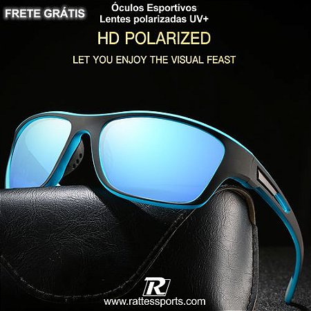 Óculos Esportivo Lentes Polarizada UV - Rattes Sports - Acessórios