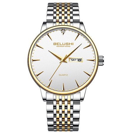 Relógio Masculino Belushi Luxo Importado Aço Inox Ajustavel