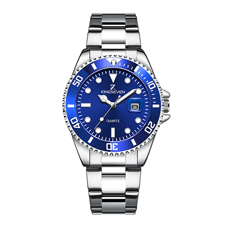 Relógio KingSeven Multifuncional Calendario Luxo Olhos + Caixa