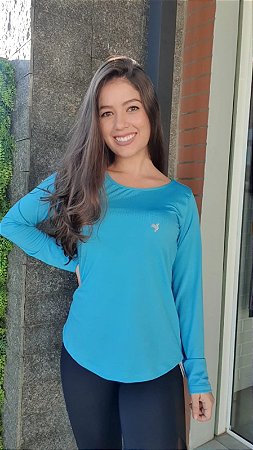 CAMISETA SINTONIA AZUL MANGA LONGA TAPA BUMBUM
