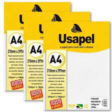 Papel A4 Verge Usapel Branco 180g. - Caixa com 50