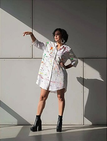 Vestido Chemise Viscose Branco