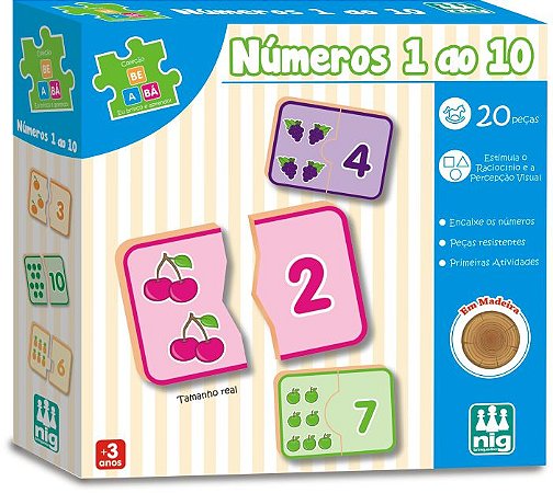 Kit 2 Jogos Educativos em madeira Alfabeto e Matemática Nig em