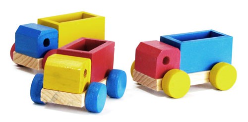 Kit Mini Caminhões - Wood Toys