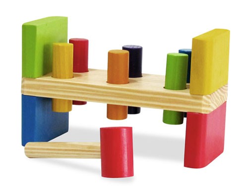 Bate Pinos Colorido - Wood Toys
