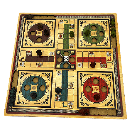 Jogo de Ludo - Brinquedos Educativos - Tabuleiro em Madeira